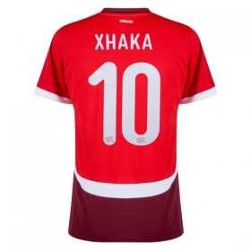 Camisola Suíça Xhaka 10 Equipamento Principal Euro 2024 Manga Curta